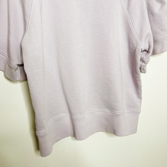 New Agolde Small The Round Shoulder Sweatshirt Jelly Bean Light Purple Mock Neck - Picture 7 of 13